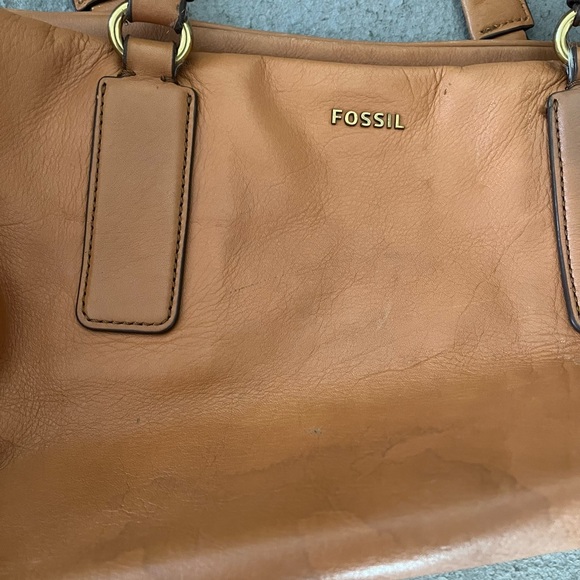 Camel leather Fossil tote bag - Picture 2 of 7